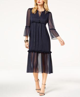 Zoe by Rachel Zoe Women's Metallic MIDI Cocktail Dress