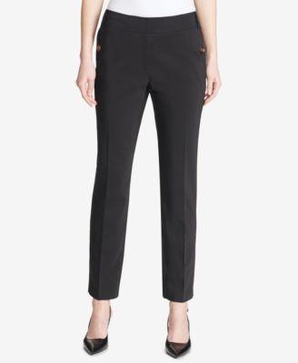 Calvin Klein Buttoned-Pocket Straight-Leg Pants - TopLine Fashion Lounge