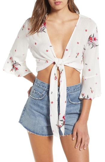 Senorita Embroidered Crop Top LOST + WANDER