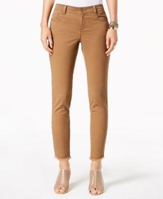 Style Co Petite Studded Skinny Pants Tobacco 6P - 
