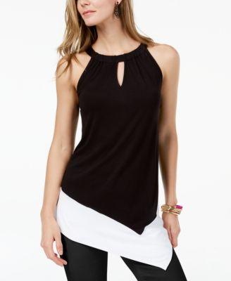 I.n.c. Asymmetrical Keyhole Top - TopLine Fashion Lounge