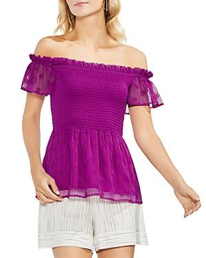 Vince Camuto Smocked Off-the-Shoulder Top