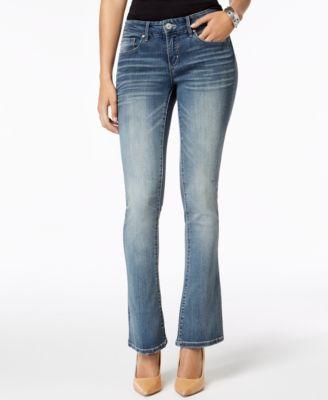 Vintage America Womens Wonderland Low Rise Whisker Wash Bootcut Jeans