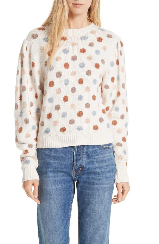 La Vie Rebecca Taylor Jacquard Dot Sweater - TopLine Fashion Lounge