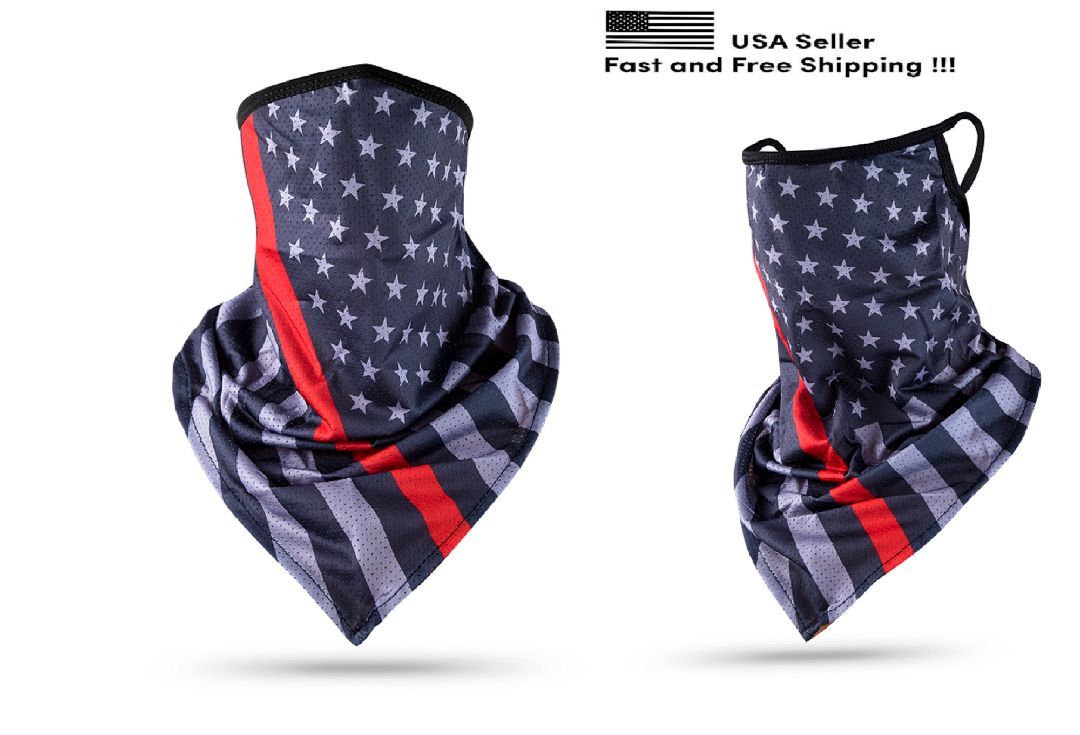 AmazeValue American Flag Face Mask, Neck Gaiters, Windproof Triangle Scarves for Sports, Fishing & Cycling - TopLine Fashion Lounge