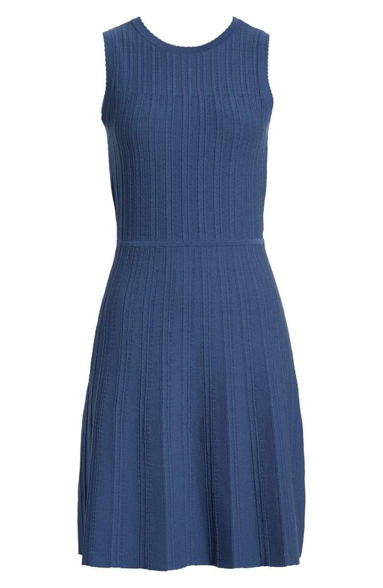 Women's Anne Klein Textured Fit & Flare Dress, Size Small - TopLine Fashion Lounge