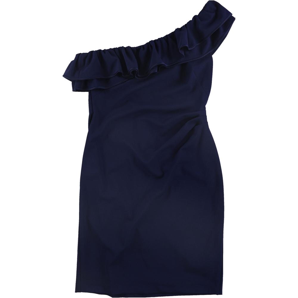 Ralph Lauren Womens Solid Ruffled Dress