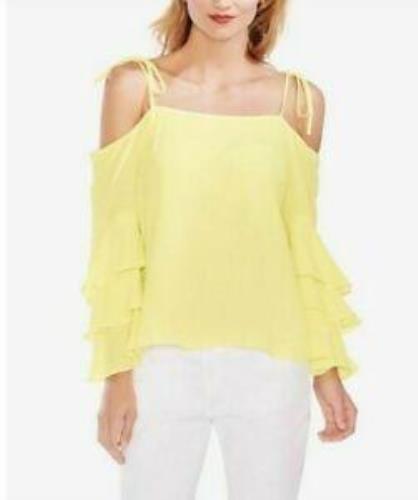 Vince Camuto Tiered Ruffle-Sleeve Top