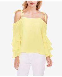 Vince Camuto Tiered Ruffle-Sleeve Top - TopLine Fashion Lounge